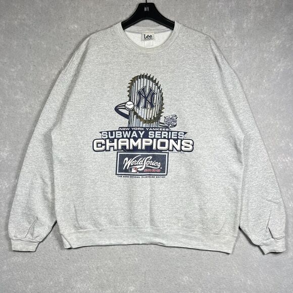 2000 New York Yankees Subway World Series Champions LEE Sport Sweatshirt Mens XL - Picture 1 of 14